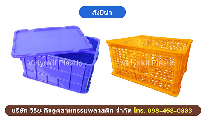 ลังมีฝา ลังพลาสติก