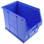 Blue Plastic Stackable Storage Bin - RS Components Co., Ltd.