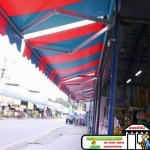 กันสาดพับเก็บได้  - ติดตั้งหลังคาเลื่อนผ้าใบ ลาดกระบัง