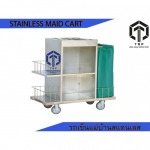 stainless maid trolley รถเข็นแม่บ้านสแตนเลส - โรงงานผลิต Stacking Pallet - ธนะรุ่ง โปรดักส์