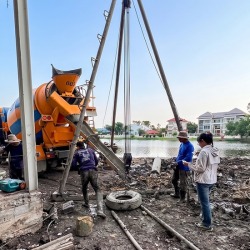 รับทำเสาเข็มเจาะสามขา สำหรับพื้นที่จำกัดพิเศษ (Bored Pile Service)