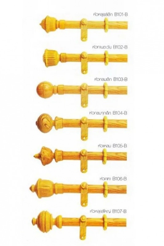 รางประกอบสีไม้สักและสีไม้สัก สีทอง ขนาด 19 และ 26 มิล